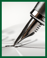 Un stylo signant un document